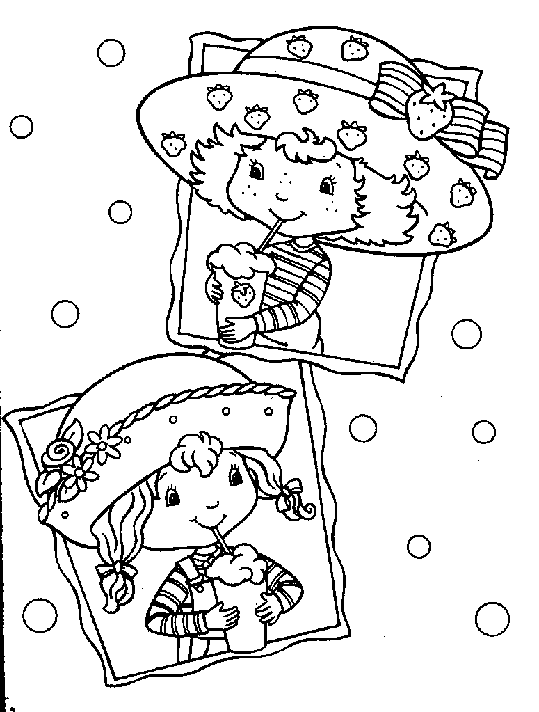 coloriage charlotte et son amie angelique